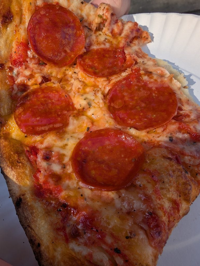 Pepperoni pizza, Lil' House of Pizza in Columbia, South Carolina.