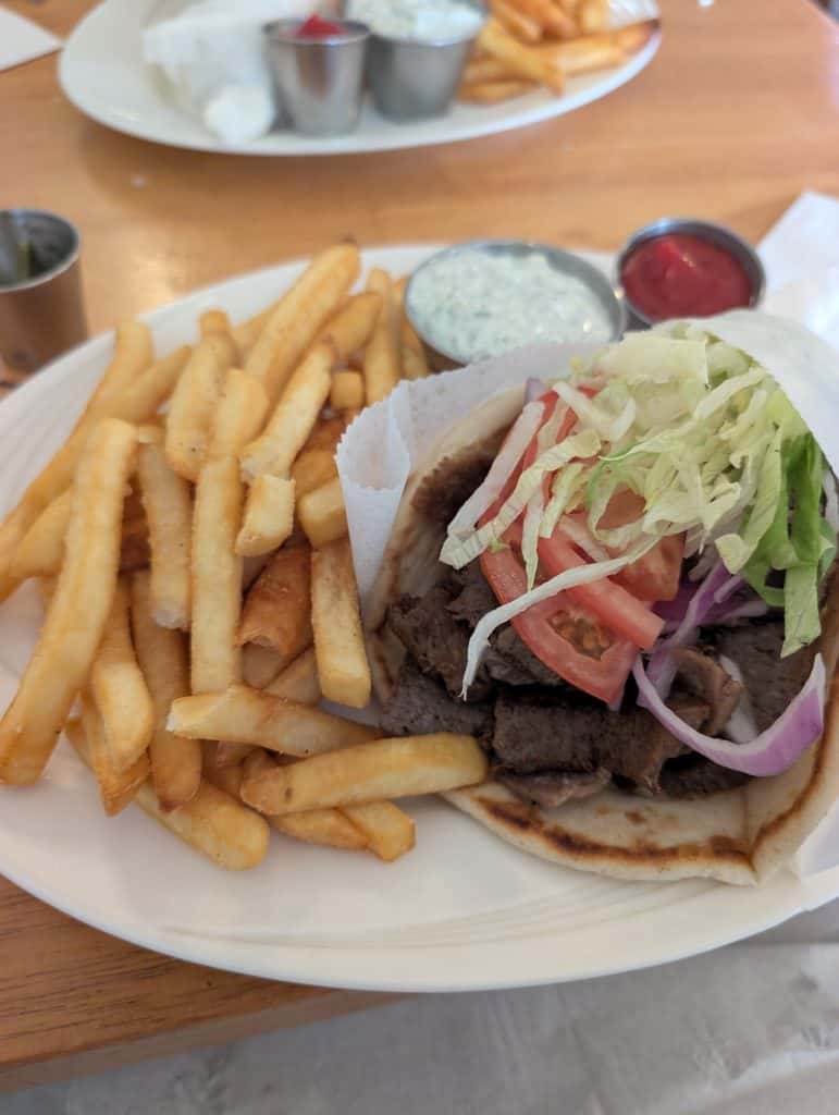 Lamb Gyro1, Gilshar Greek Cafe in Port Jefferson, N.Y.