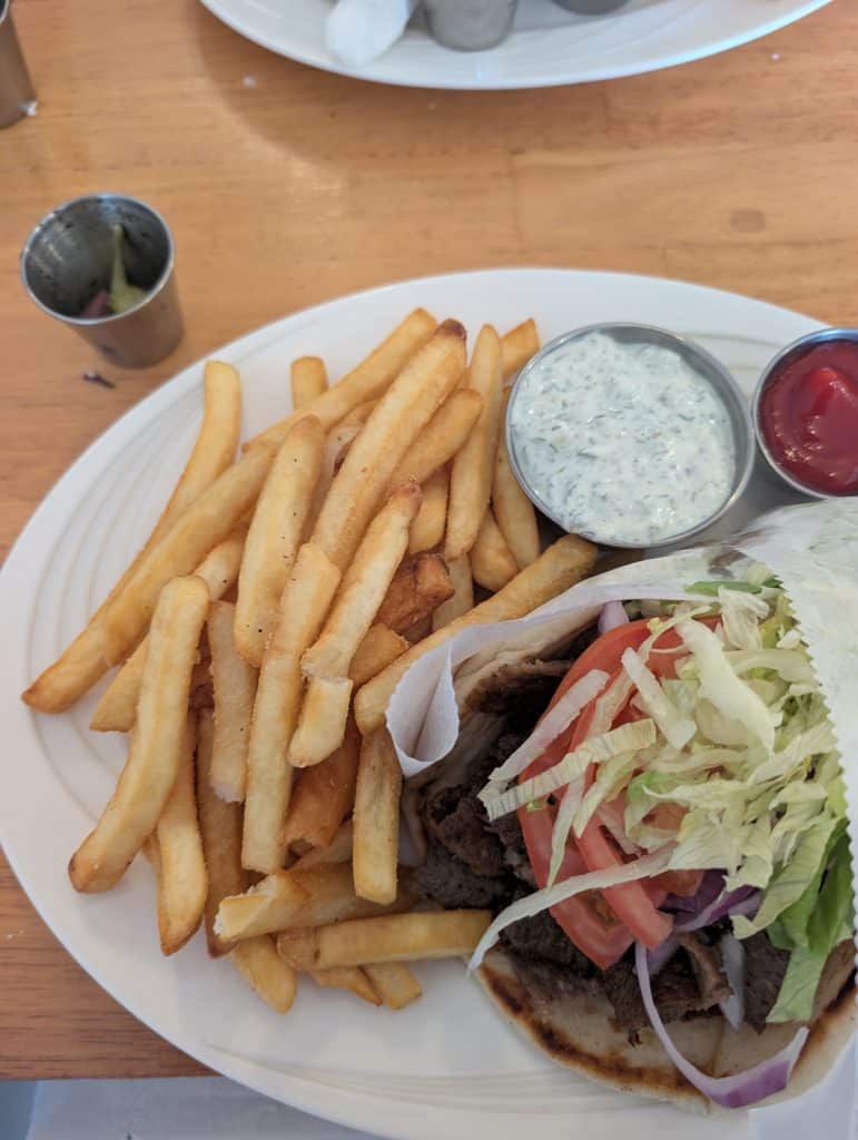 Lamb Gyro2, Gilshar Greek Cafe in Port Jefferson, N.Y.